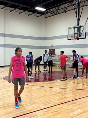 Kids playing basketball as part of MVP Basketball Tournaments